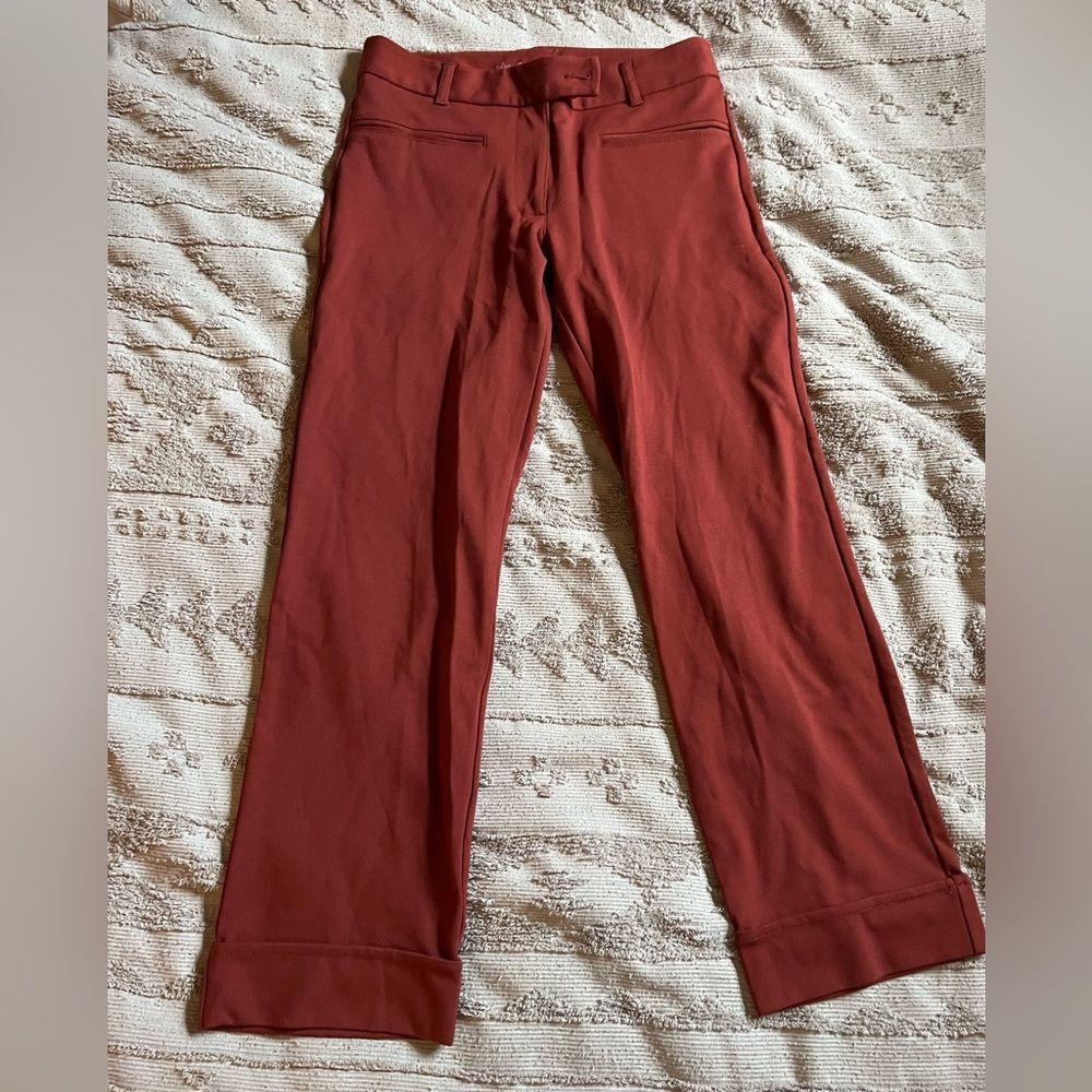 Betabrand yoga work trousers in rust
